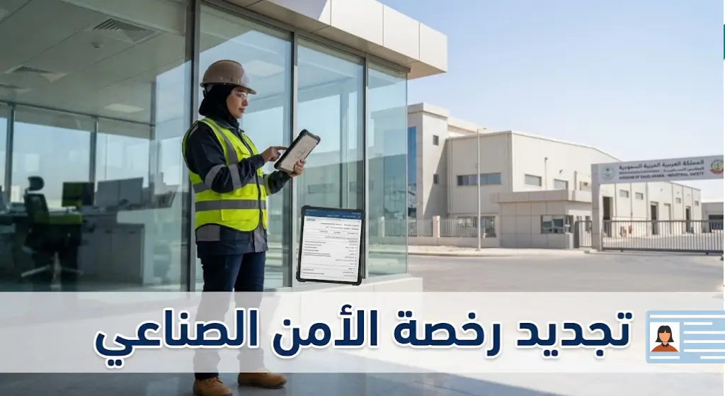 تجديد رخصة الأمن الصناعي في السعودية منصة HCIS