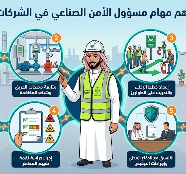 مهام مسؤول الأمن الصناعي في الشركات