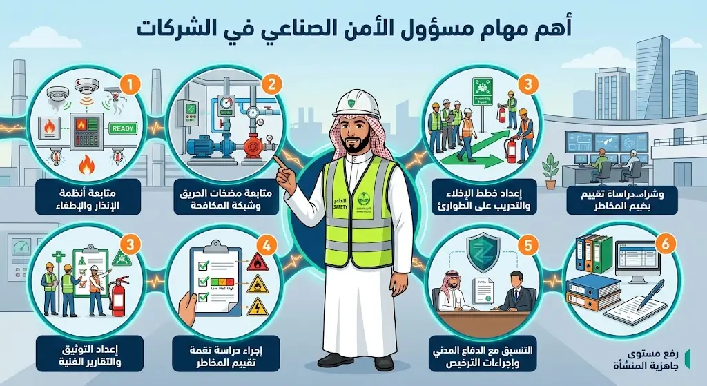 مهام مسؤول الأمن الصناعي في الشركات