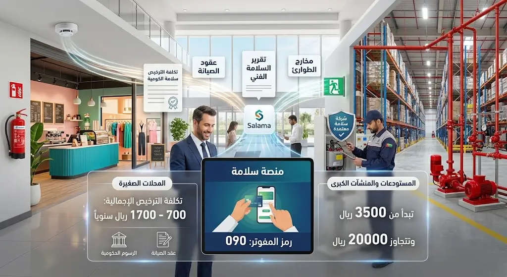 تكلفة ترخيص الدفاع المدني