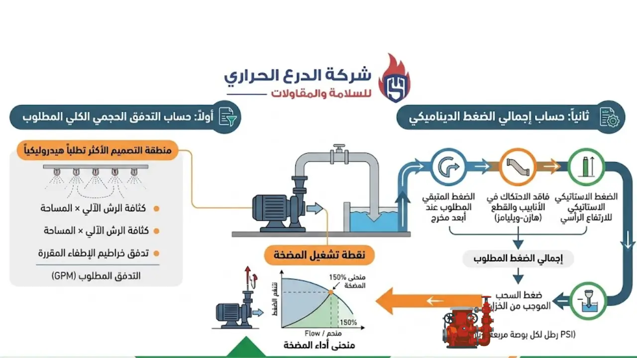 كيف يتم حساب مضخات الحريق