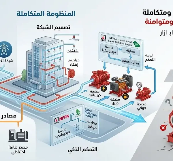 ما هي أنواع مضخات الحريق
