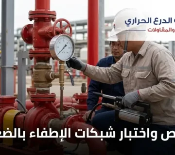 فحص واختبار شبكات الإطفاء بالضغط