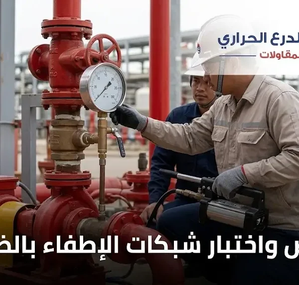 فحص واختبار شبكات الإطفاء بالضغط